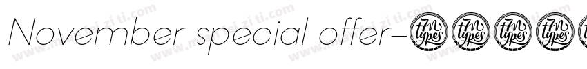 November special offer字体转换